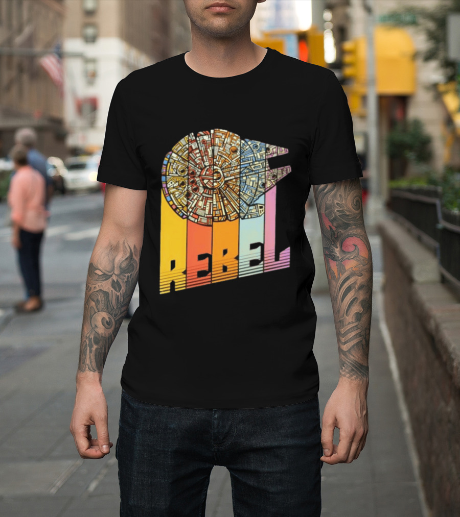 Millennium Falcon REBEL Star Wars Spaceship Movie T-Shirt