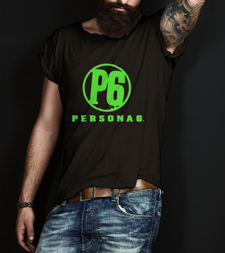 Persona 6 P6 Green Logo Commemorative T-Shirt