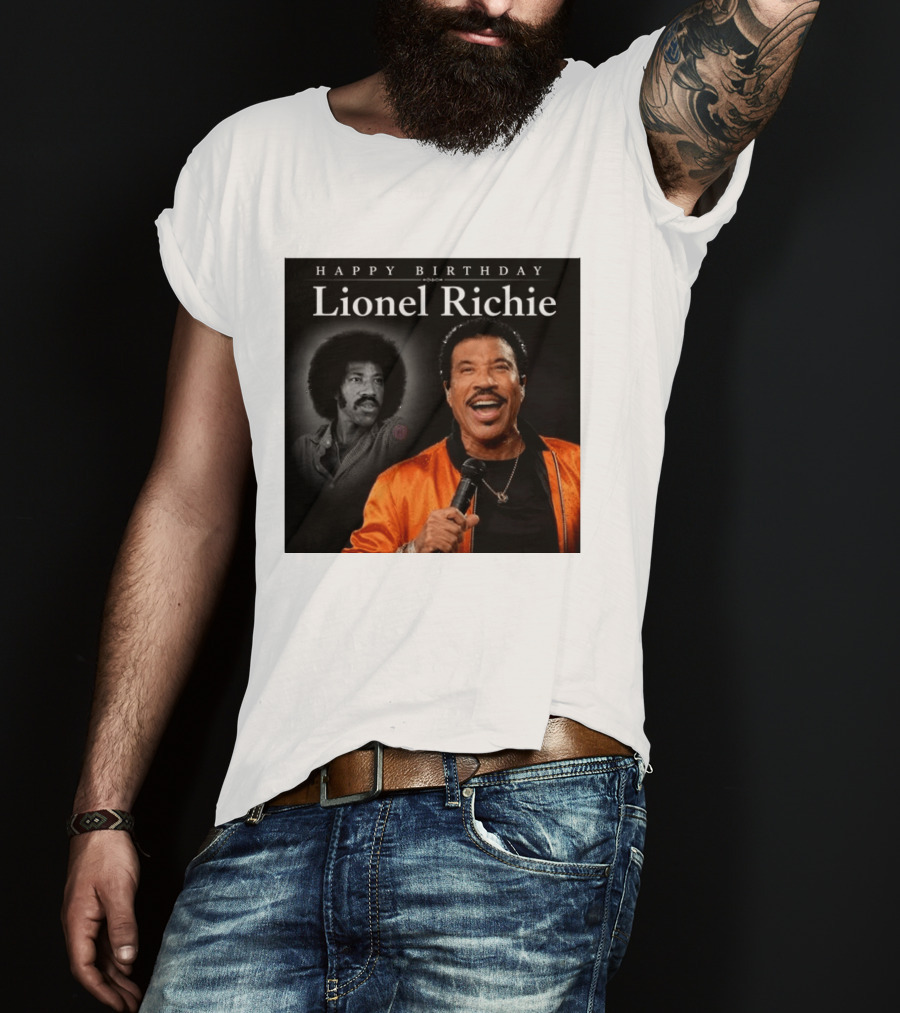 Happy Birthday Lionel Richie Vintage And Modern Singing Celebration T-Shirt