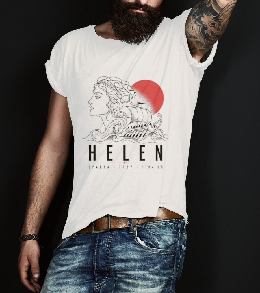 Helen Of Troy Sparta 1184 BC Greek Mythology History T-Shirt