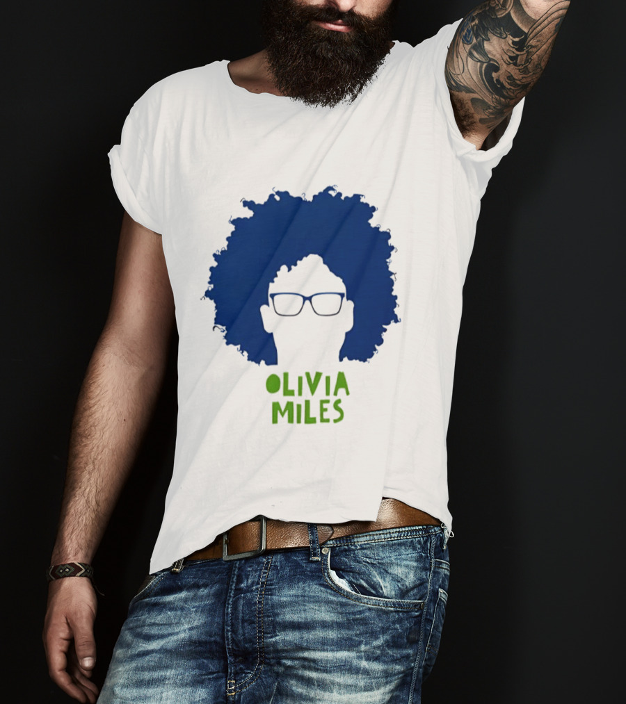 Olivia Miles Minnesota Lynx Fan Tribute Blue Afro Glasses T-Shirt