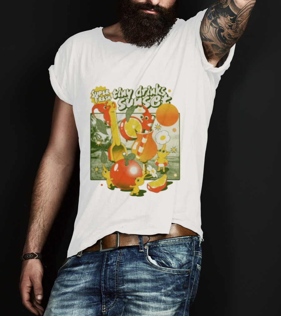 Super Fresh Tiny Drinks Sunset Pikmin Juicy Fruits Adventure T-Shirt