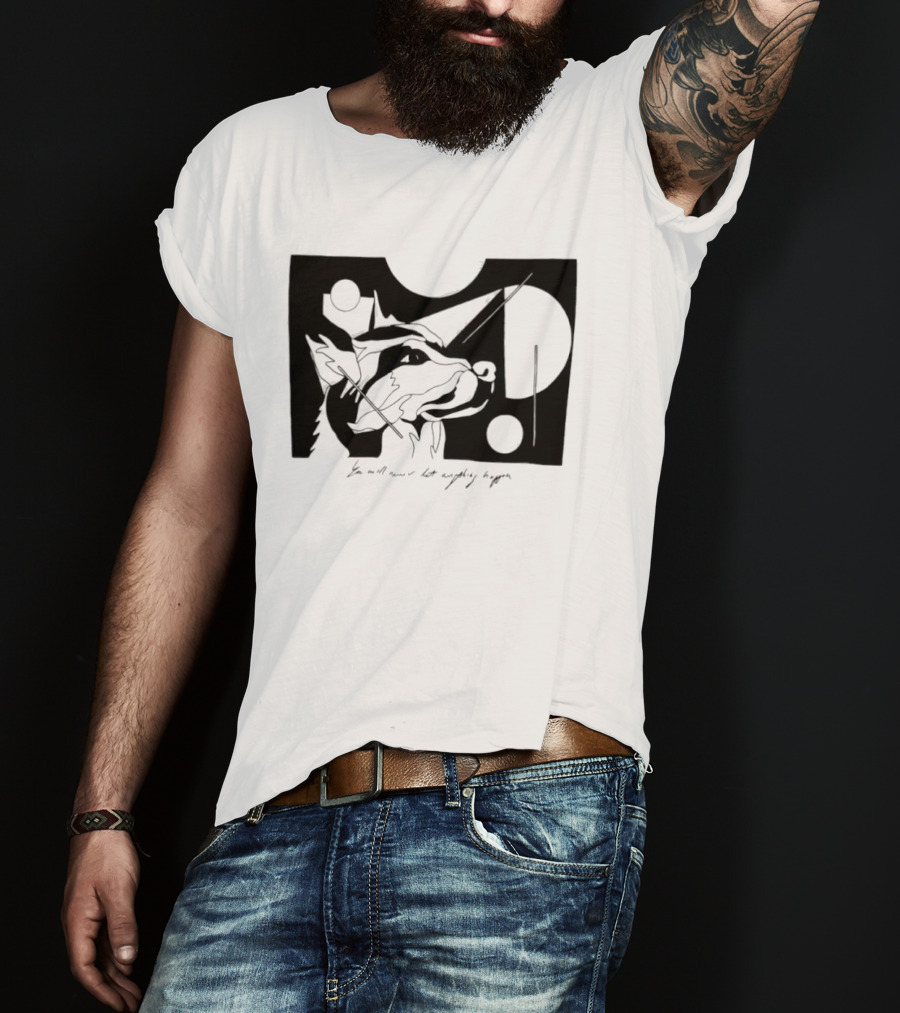 Wolf You Will Never Let Anything Happen Abstract Art Geometric Shapes T-Shirt