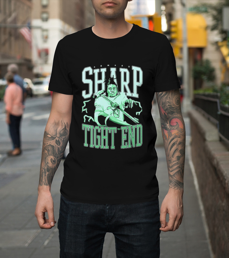 Armaad Sharp Football Player Graphic With Hammer And Electric Aura T-Shirt