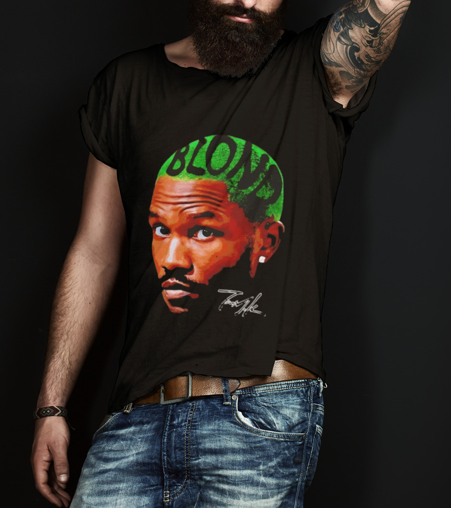 Frank Ocean Blond Album Cover Green Hair R&B Music T-Shirt