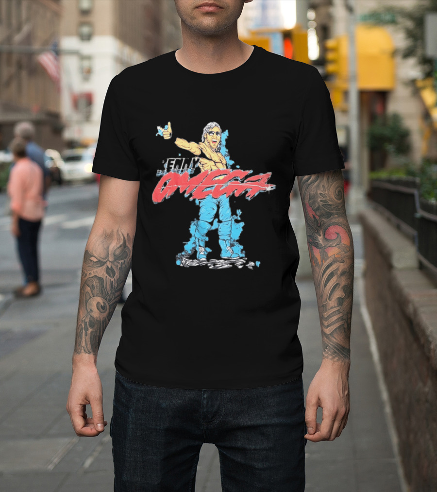 Kenny Omega Pro Wrestling Illustration With Omega Splash T-Shirt