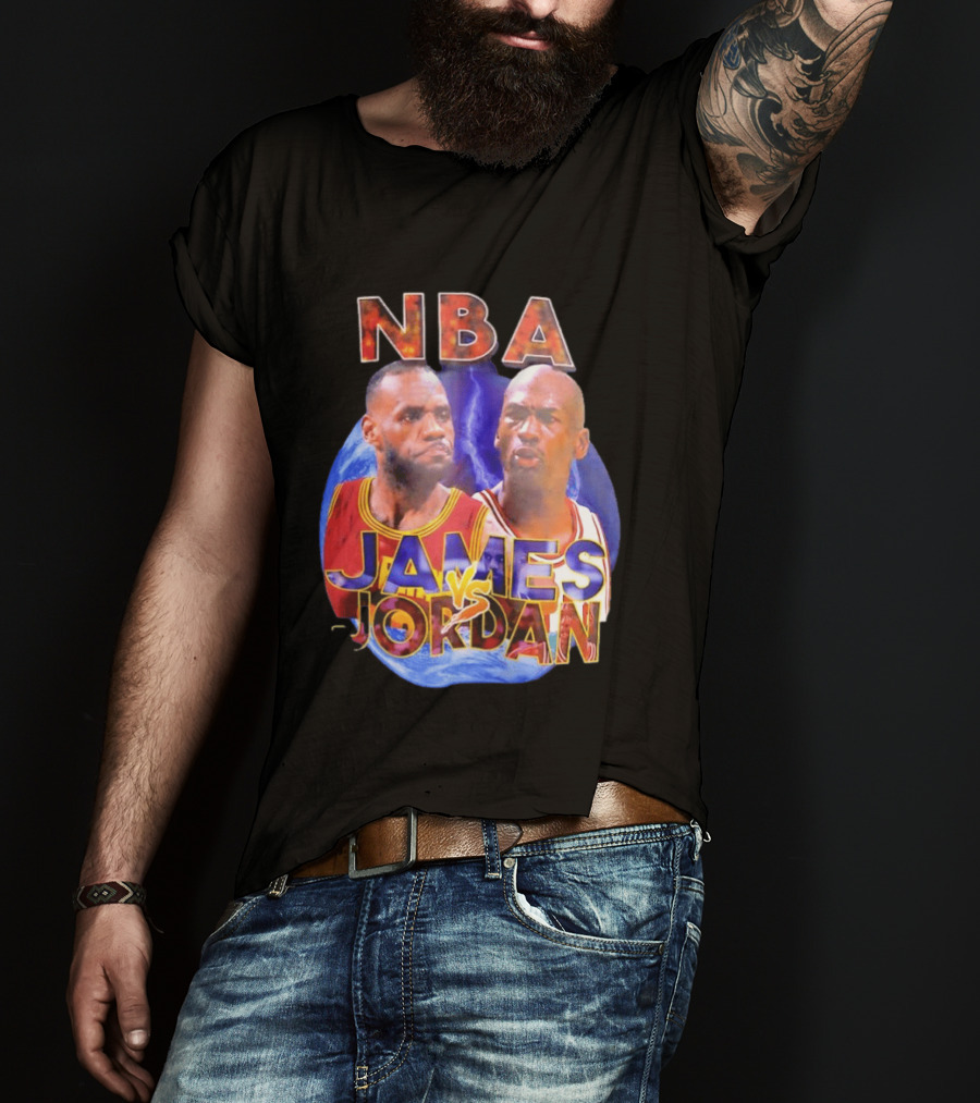 NBA LeBron James Vs Michael Jordan Cleveland Cavaliers Chicago Bulls T-Shirt
