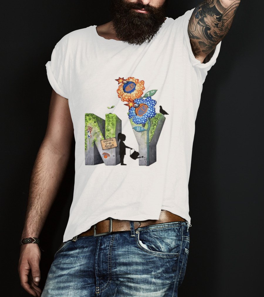 New York Knicks Welcome To The Garden 75th Anniversary 33 Seventh Avenue T-Shirt