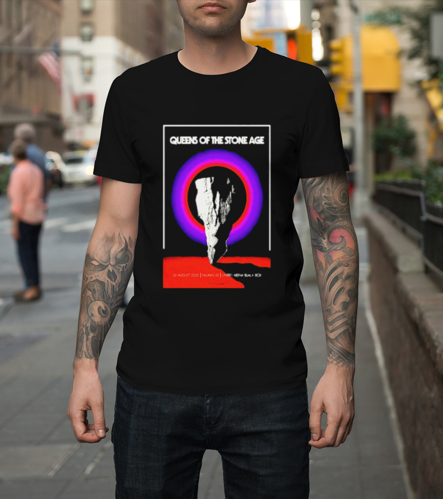 Queens Of The Stone Age 02 August 2025 Tallinn EE LHF Studio 47 Vintage Circle T-Shirt