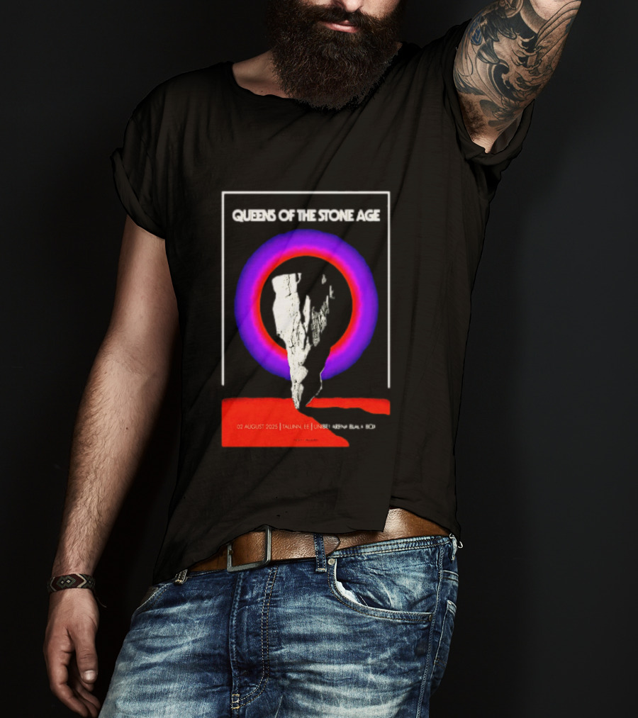 Queens Of The Stone Age 02 August 2025 Tallinn EE LHF Studio 47 Vintage Circle T-Shirt