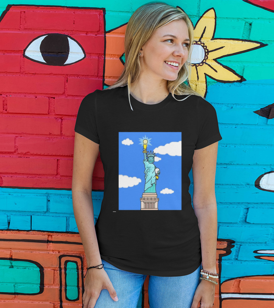 Jalen Brunson Statue Of Liberty New York 11 NBA Trophy T-Shirt