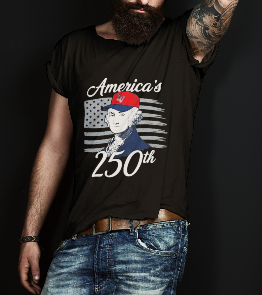 Las Vegas Aviators America's 250th George Washington LV Cap Navy T-Shirt