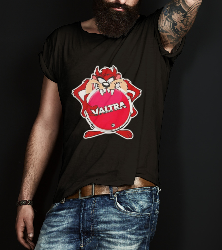 Valtra Tasmanian Devil Character Holding Red Disc T-Shirt