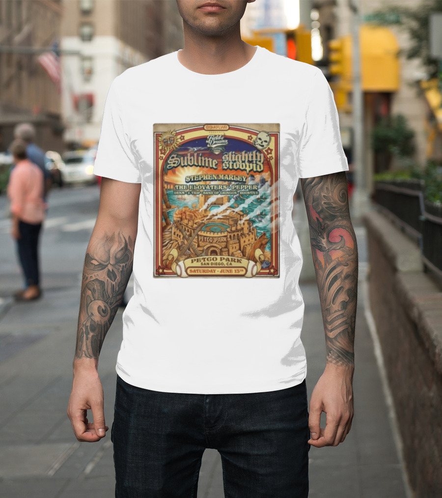 Sublime Slightly Stoopid Stephen Marley At Field Of Dreams Festival Petco Park Saturday June 13Th 2026 T-Shirt