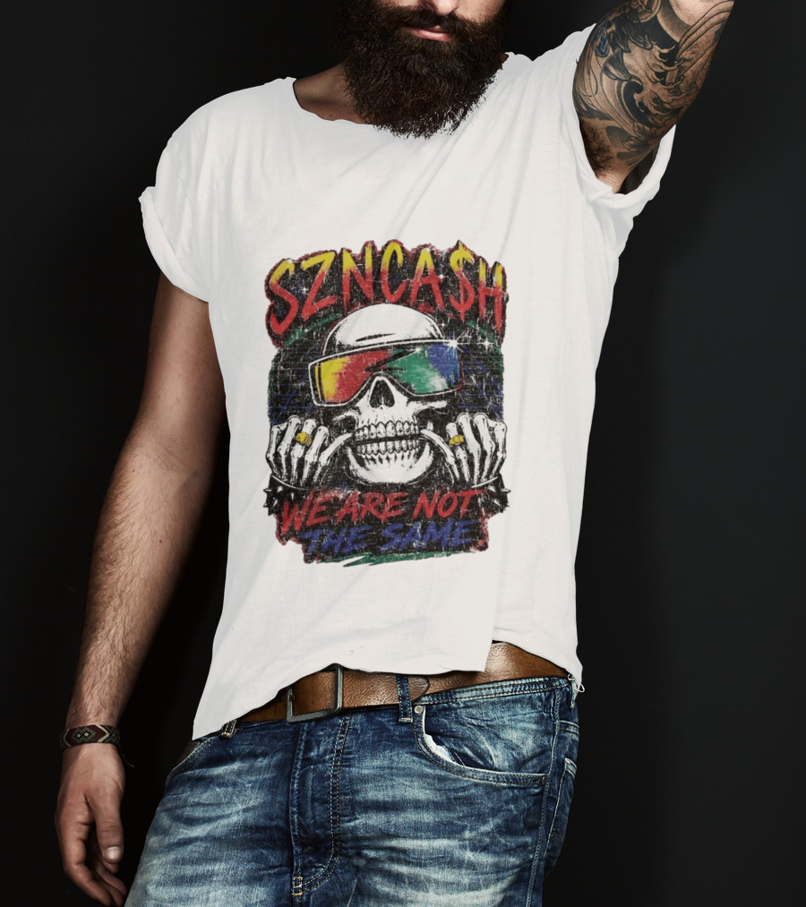 SZNCA$H We Are Not The Same Skull With Sunglasses T-Shirt