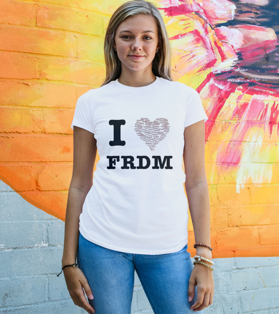 I Heart FRDM Supermade Clothing Heart T-Shirt