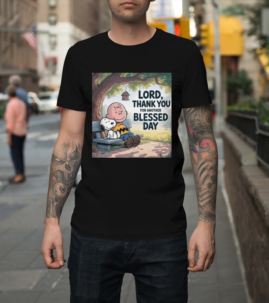 Charlie Brown Snoopy Lord Thank You For Another Blessed Day T-Shirt