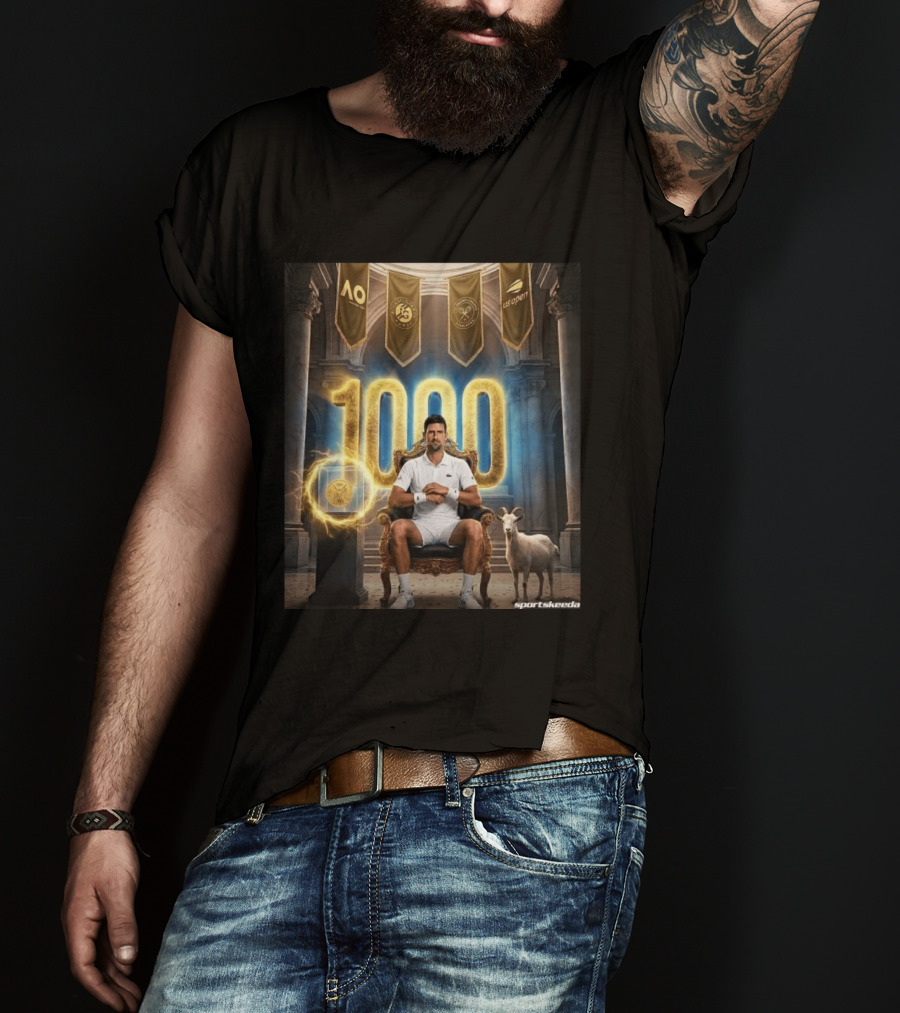 Novak Djokovic 1000 Weeks ATP Top 20 Tennis Player T-Shirt