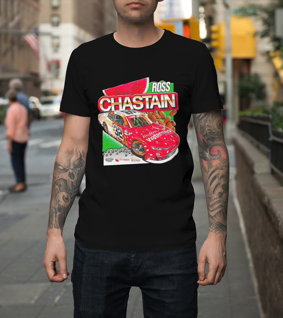 Ross Chastain 32 Western Watermelon California Almonds NASCAR Racing Car T-Shirt
