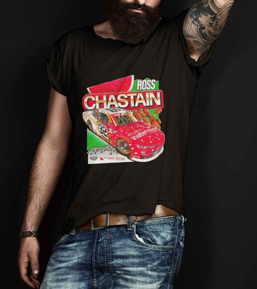 Ross Chastain 32 Western Watermelon California Almonds NASCAR Racing Car T-Shirt