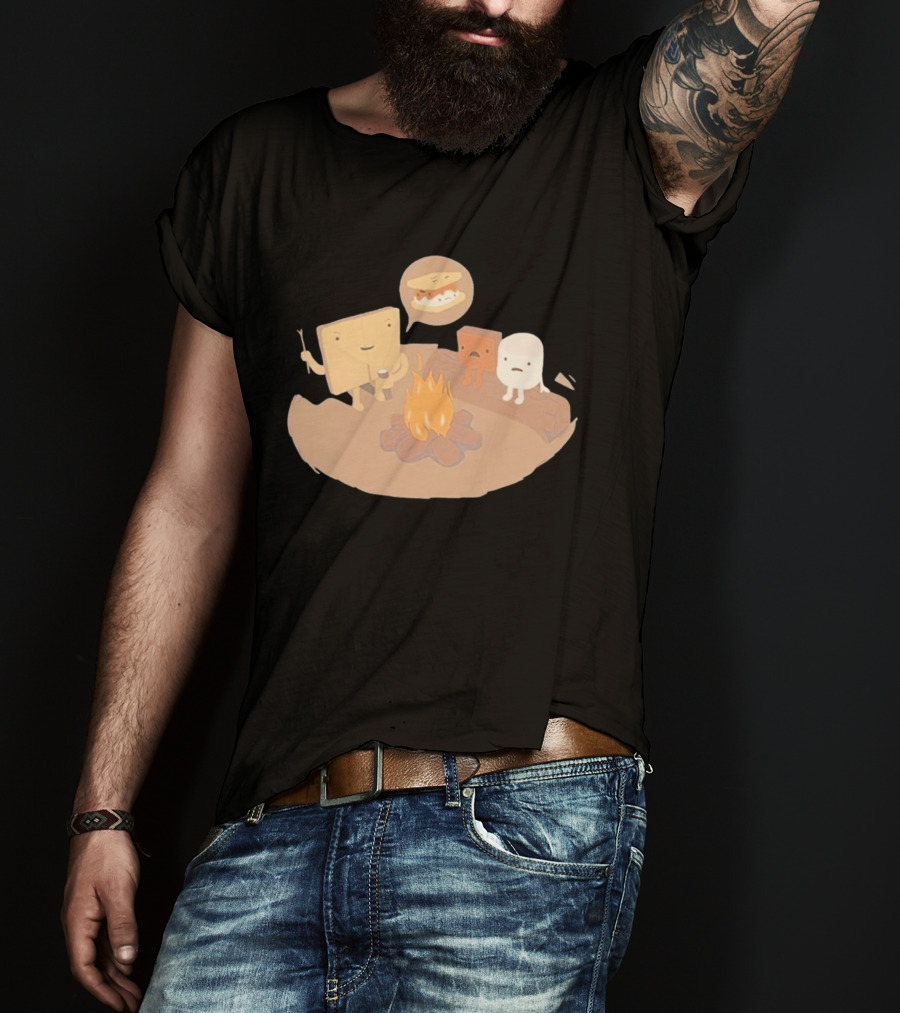 S'mores Characters Camping Fun Leo Dooley Lab Rats T-Shirt