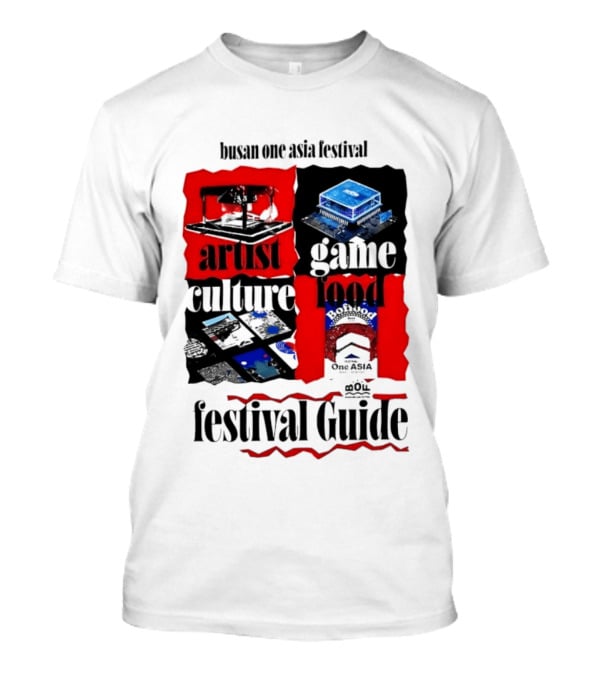 Busan One Asia Festival Artist Game Food Culture Festival Guide T-Shirt