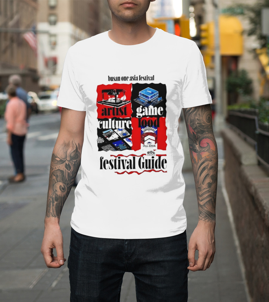 Busan One Asia Festival Artist Game Food Culture Festival Guide T-Shirt