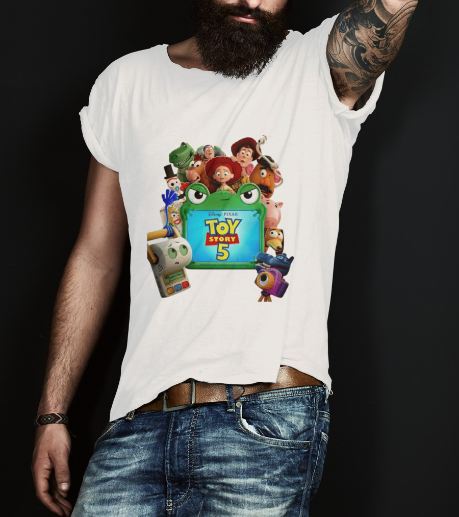 Woody Buzz Lightyear And Friends Toy Story 5 Disney Pixar Characters T-Shirt