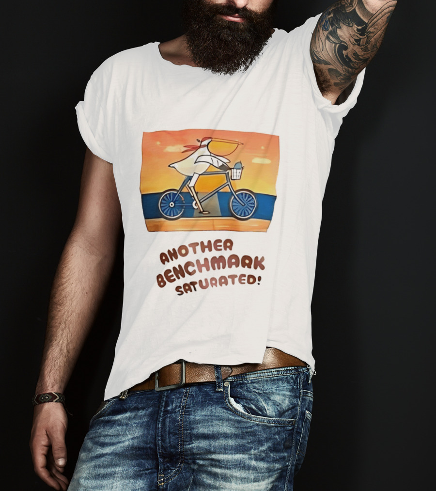 Another Benchmark Saturated Pelican On Bicycle T-Shirt