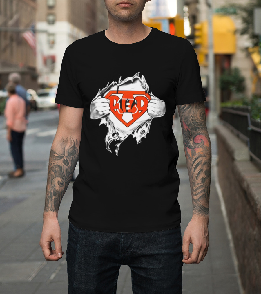Cincinnati Reds Baseball MLB Super Dad Father's Day Hero Fan T-Shirt