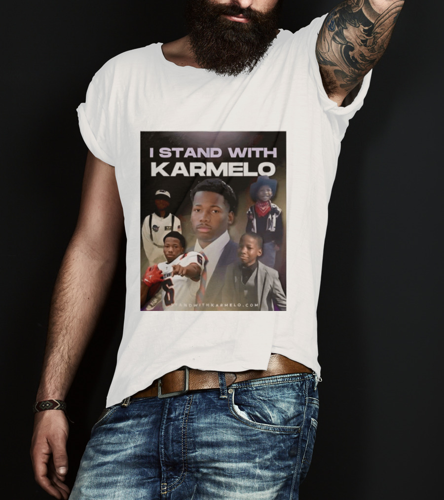 I Stand With Karmelo Football Player Memorial Standwithkarmelo T-Shirt