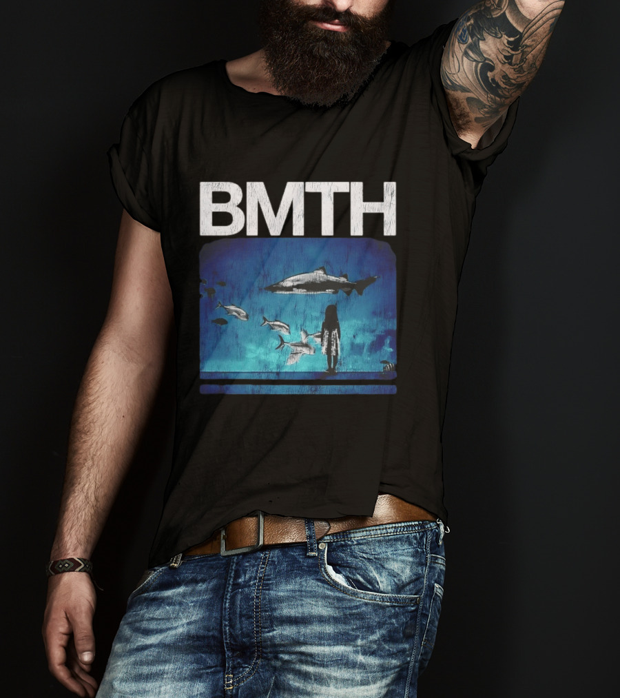 BMTH Bring Me The Horizon Ocean Scene With Sharks T-Shirt