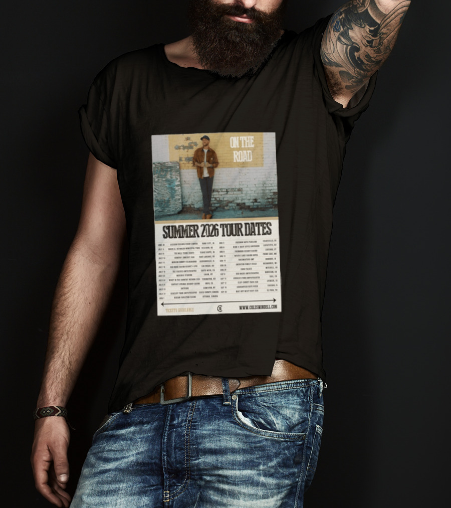 Cole Swindell On The Road Summer Tour 2026 Dates With Tickets Available T-Shirt
