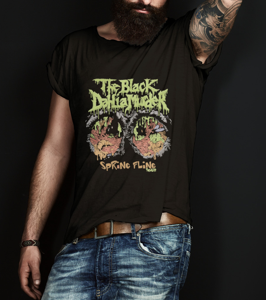 The Black Dahlia Murder Spring Fling Tour Neon Drip T-Shirt