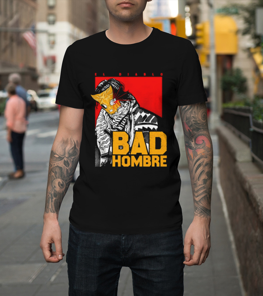 El Diablo Bad Hombre Mask Horror T-Shirt