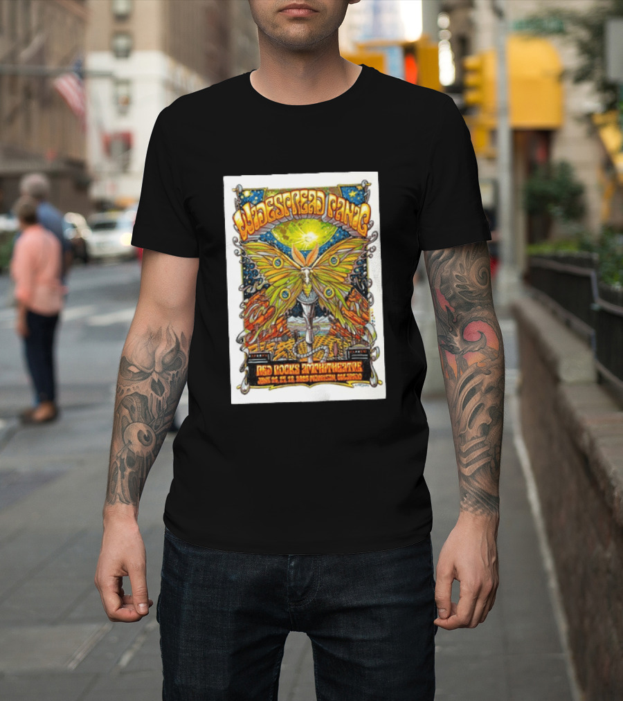 Widespread Panic June 26 28 2026 Red Rocks Amphitheatre Morrison Colorado Moth And Cosmic Sky T-Shirt