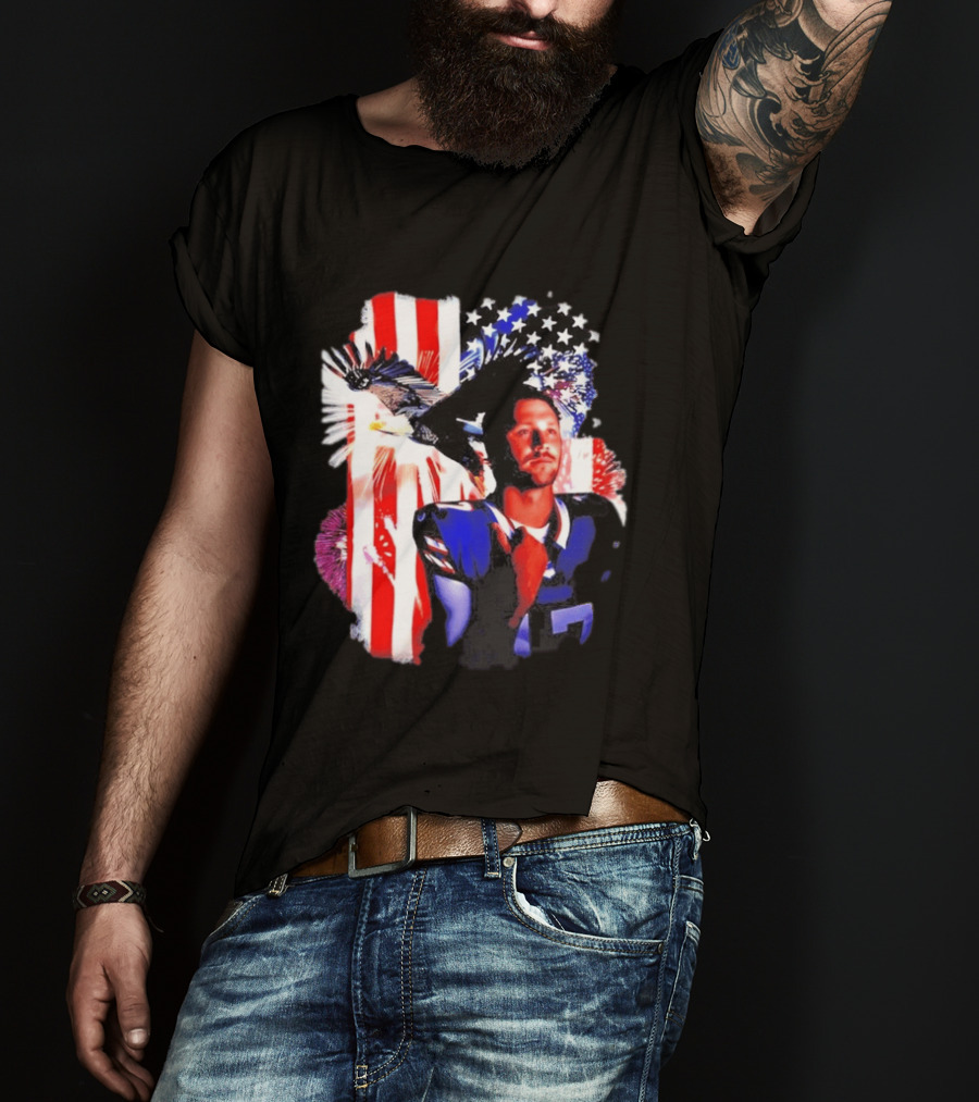 Josh Allen American Flag Eagle Patriots And Stars T-Shirt