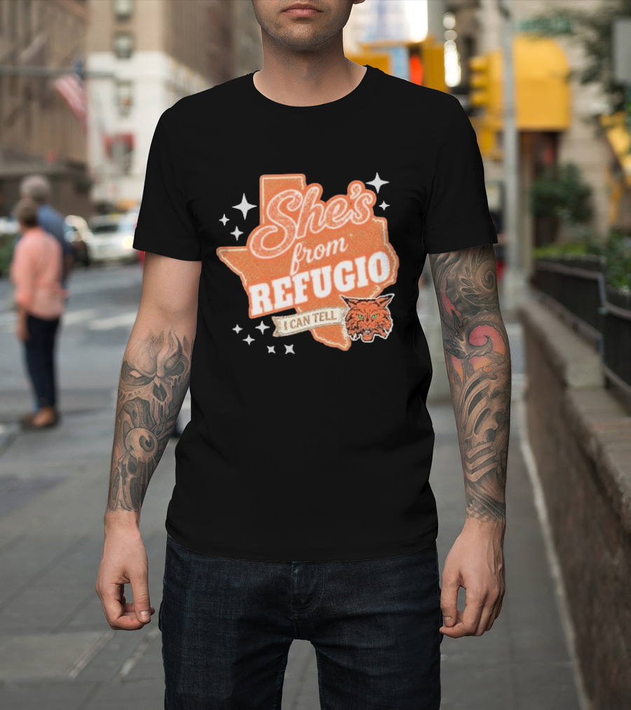 She's From Refugio I Can Tell Texas Wildcat Stars T-Shirt