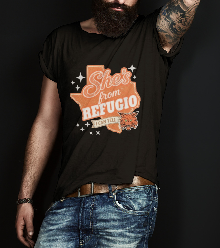 She's From Refugio I Can Tell Texas Wildcat Stars T-Shirt