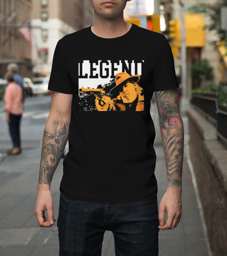 Legend Marshal Reuben J. Cogburn True Grit Icon With Hat And Gun T-Shirt