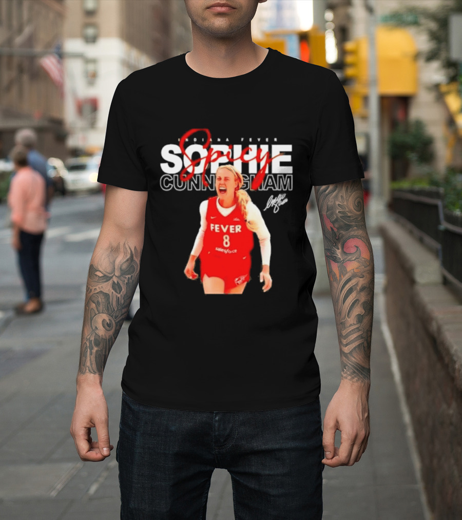 Sophie Cunningham Indiana Fever Spicy Basketball Player Number 8 T-Shirt
