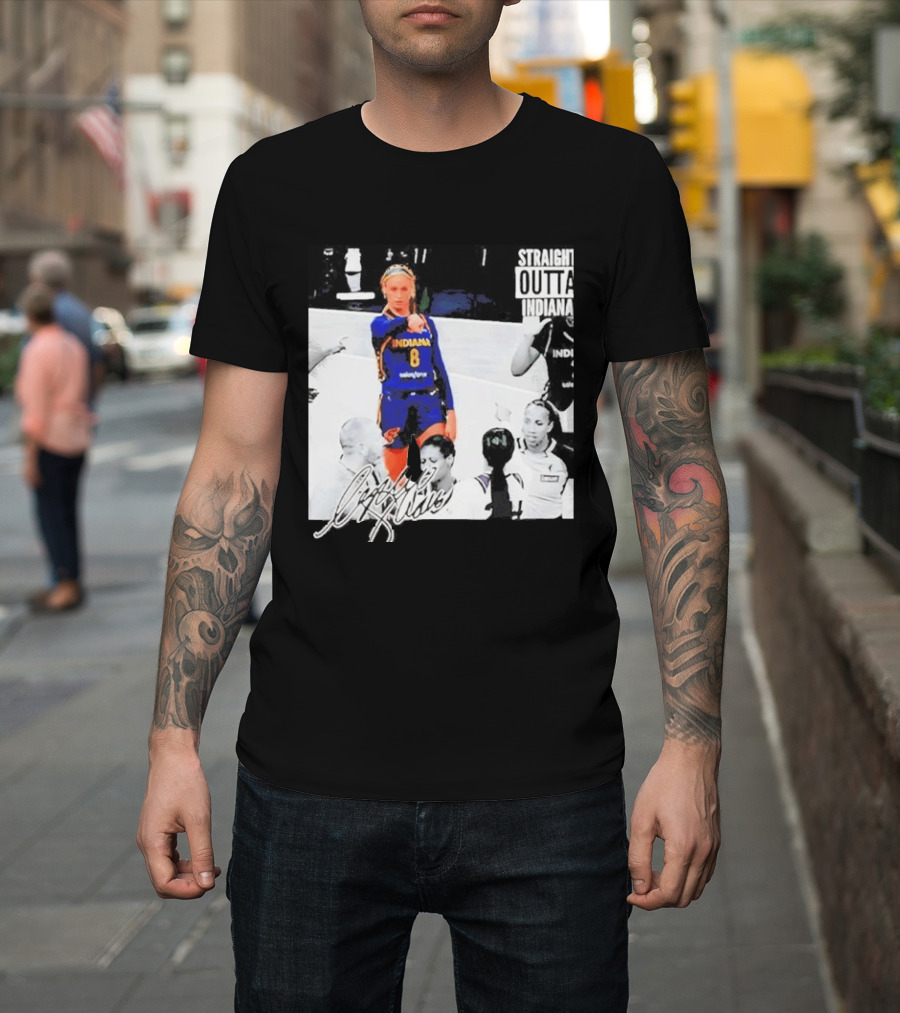 Sophie Cunningham Indiana Basketball Straight Outta Signature T-Shirt