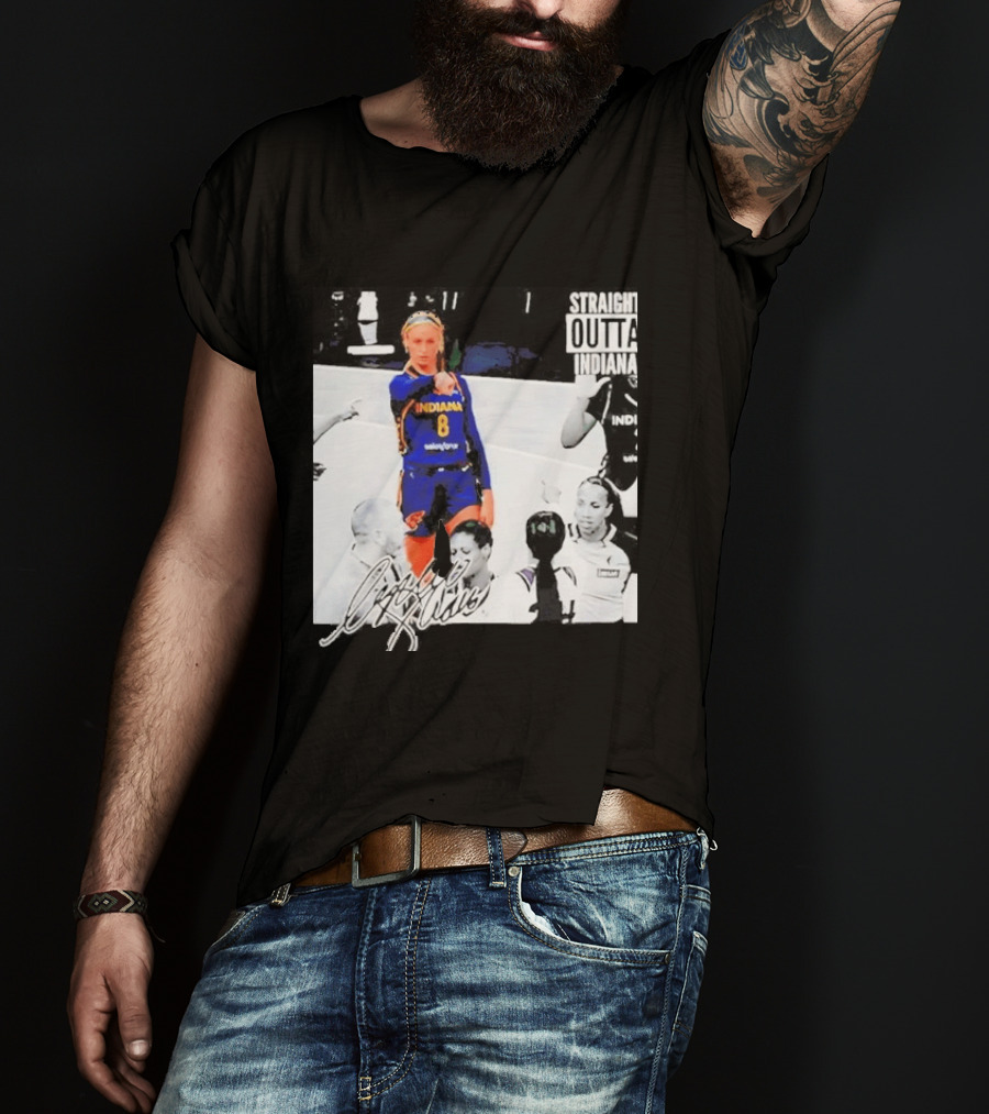 Sophie Cunningham Indiana Basketball Straight Outta Signature T-Shirt