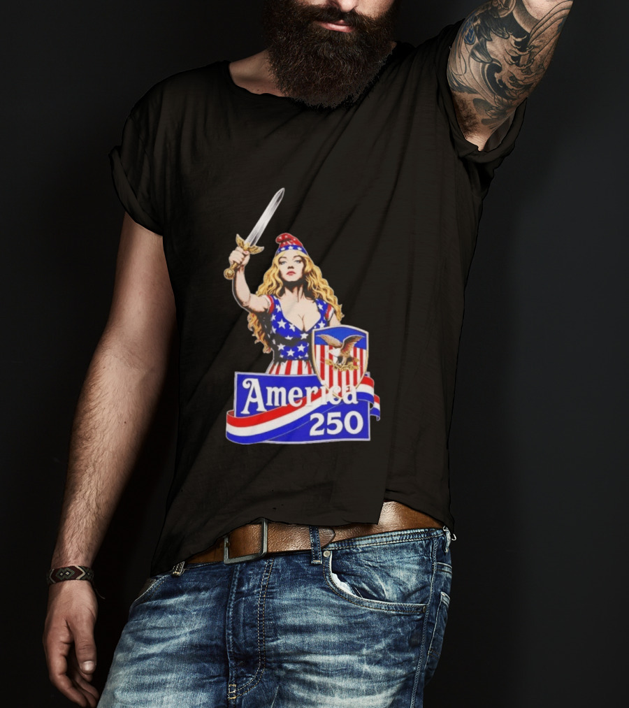 America 250 Strong Woman 4th Of July T-Shirt