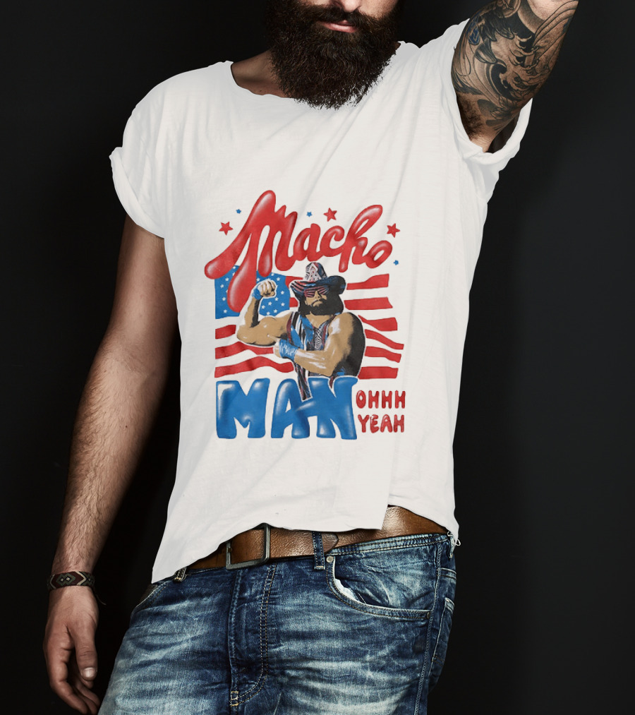 Macho Man Ohhh Yeah Patriotic Wrestling T-Shirt