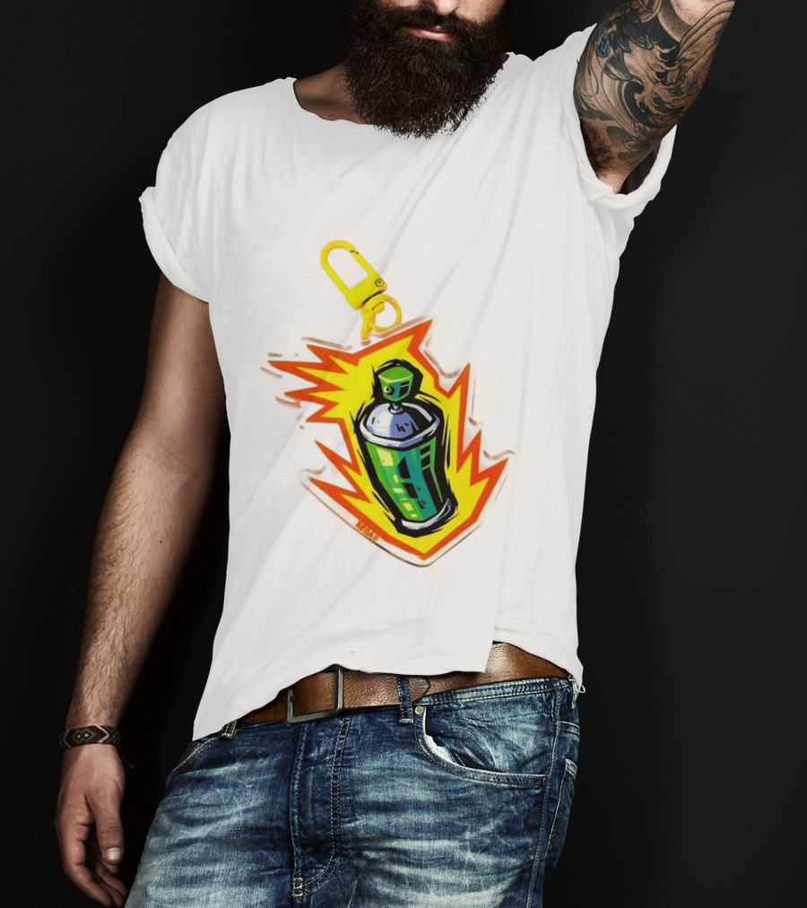 Tokyo To Tag Graffiti Spray Paint Can Yellow Burst Clip T-Shirt