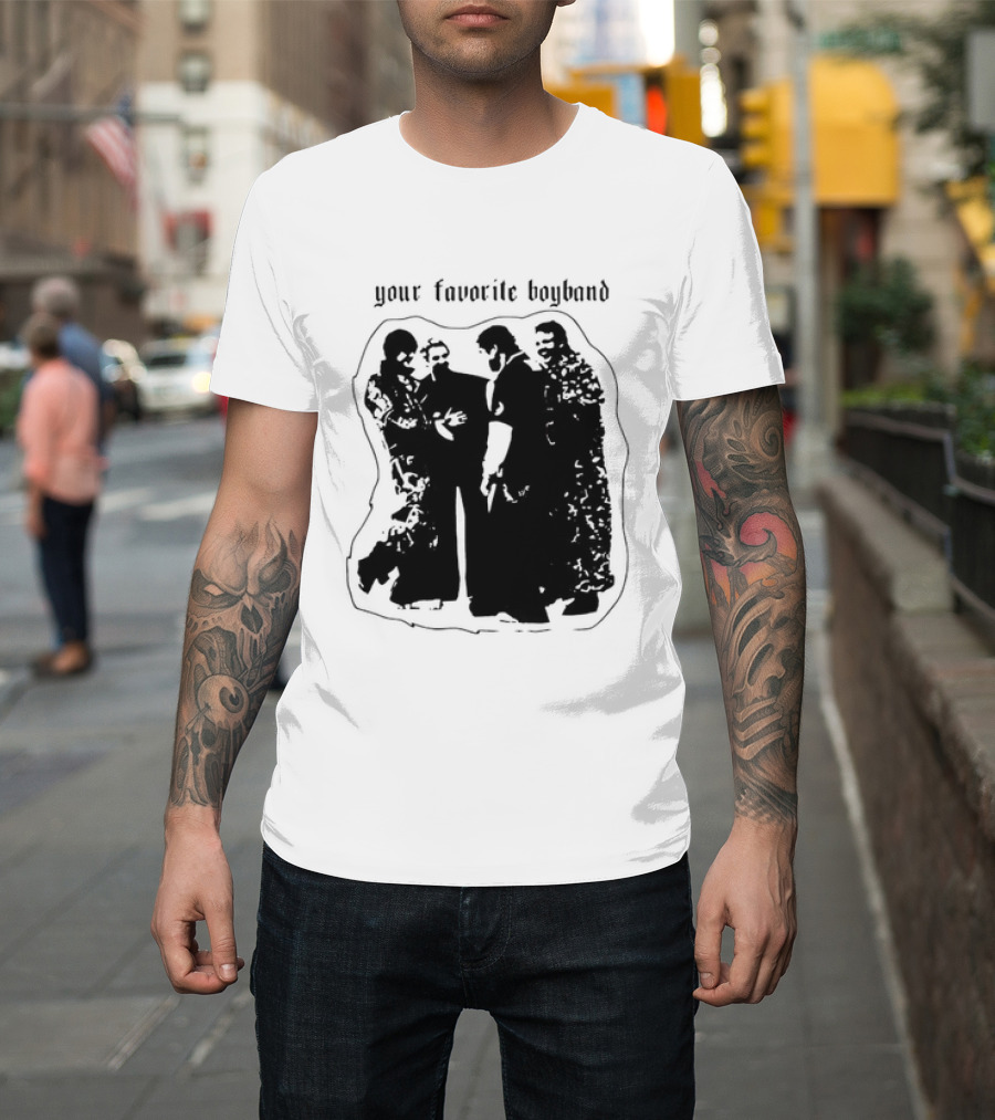Your Favorite Boyband Silhouette Group Scene T-Shirt
