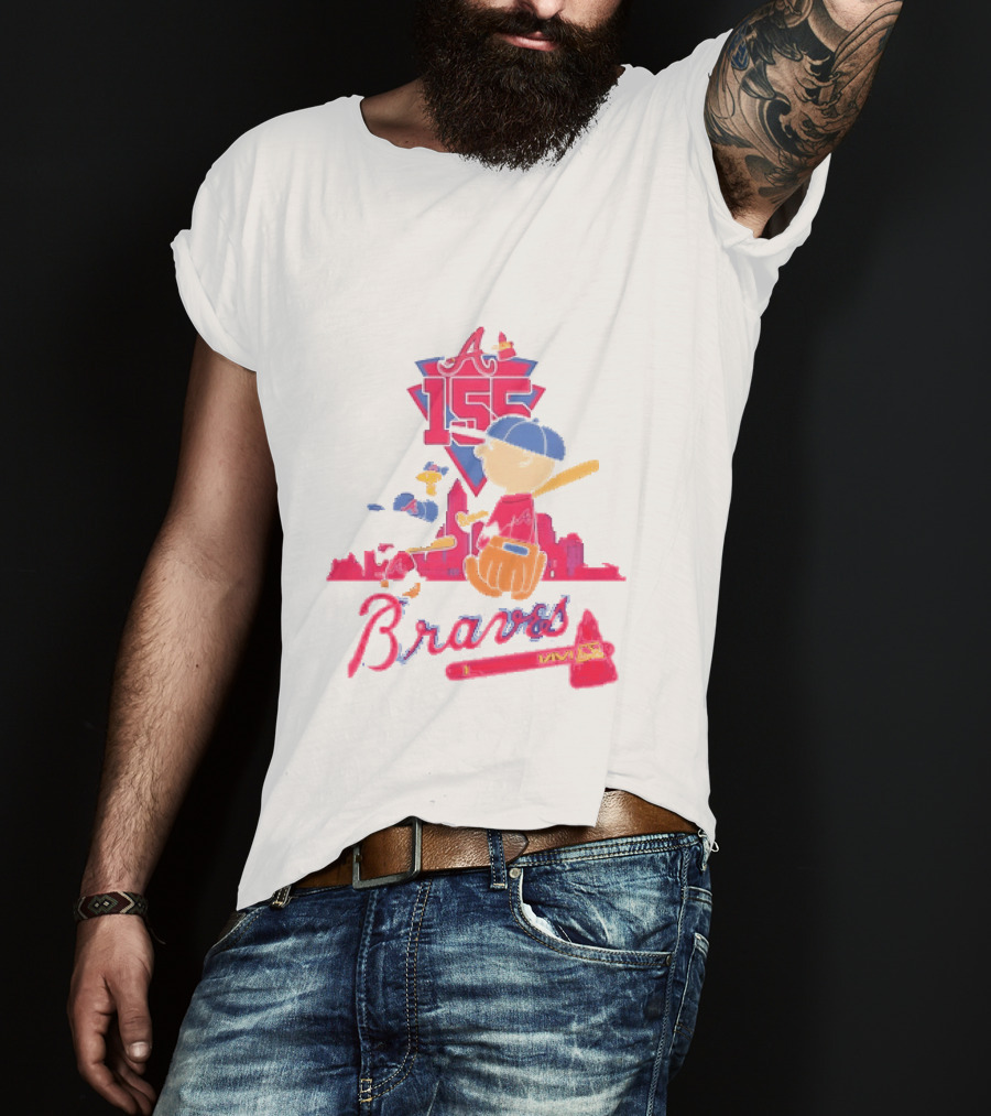155th Anniversary Atlanta Braves Charlie Brown Snoopy 1871 2026 T-Shirt