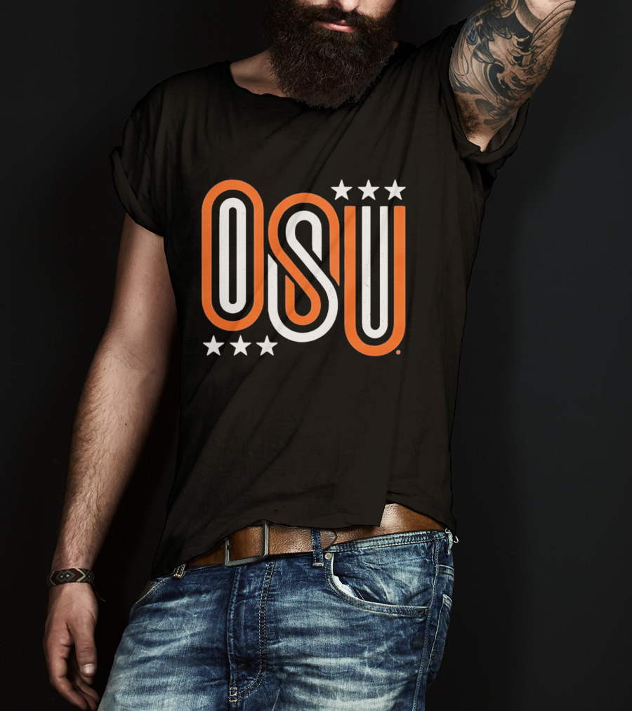 OSU Stars Orange White T-Shirt