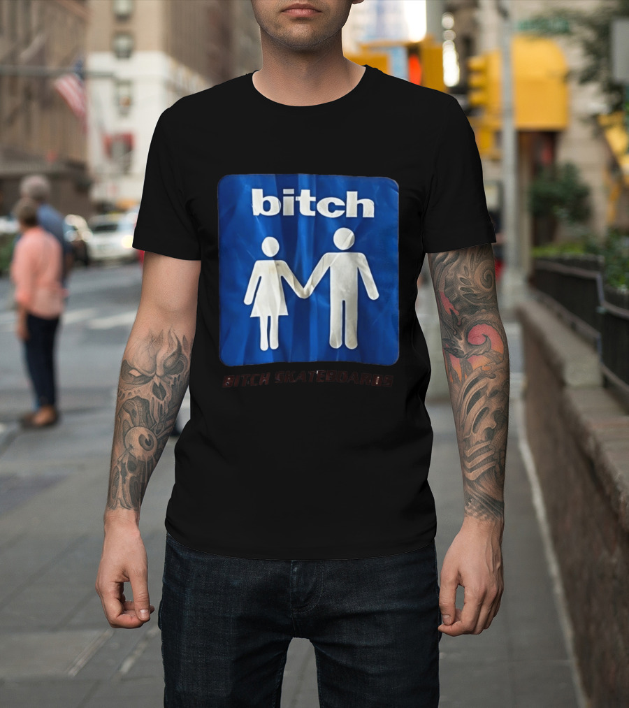 Bitch Skateboards Logo Holding Hands T-Shirt